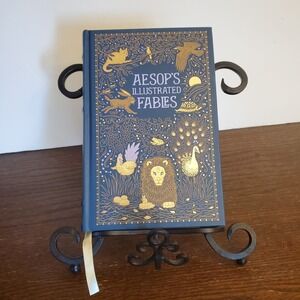 Aesop's Illustrated Fables by Aesop Leather Bound Collectible 453 Gilt Edges NEW